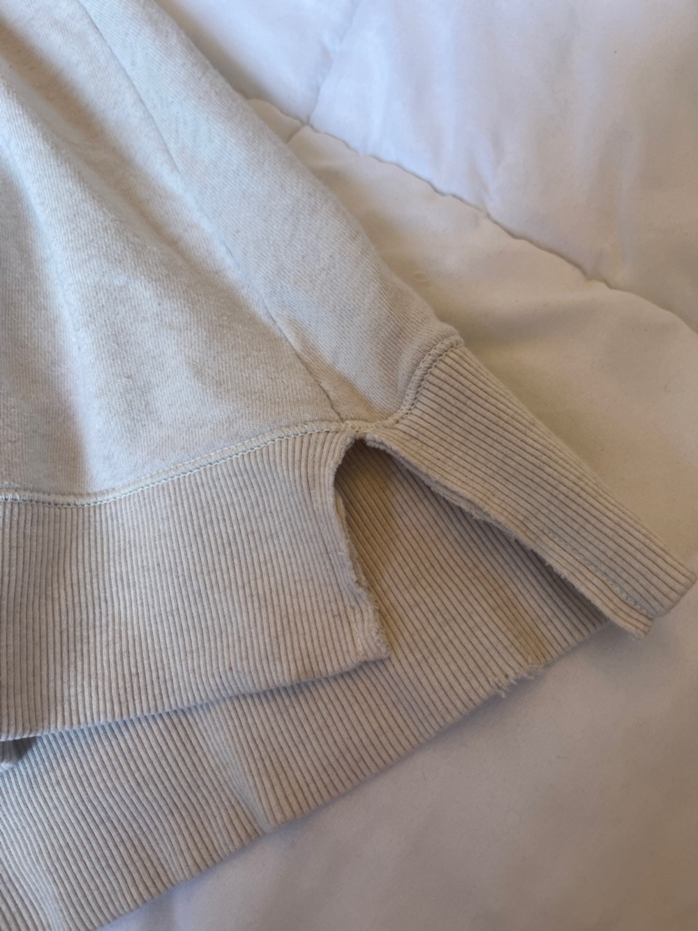 Women’s Cream Lightweight over sized Crewneck Sweater - Picture 3 of 5